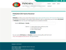 Tablet Screenshot of doi.pangaea.de